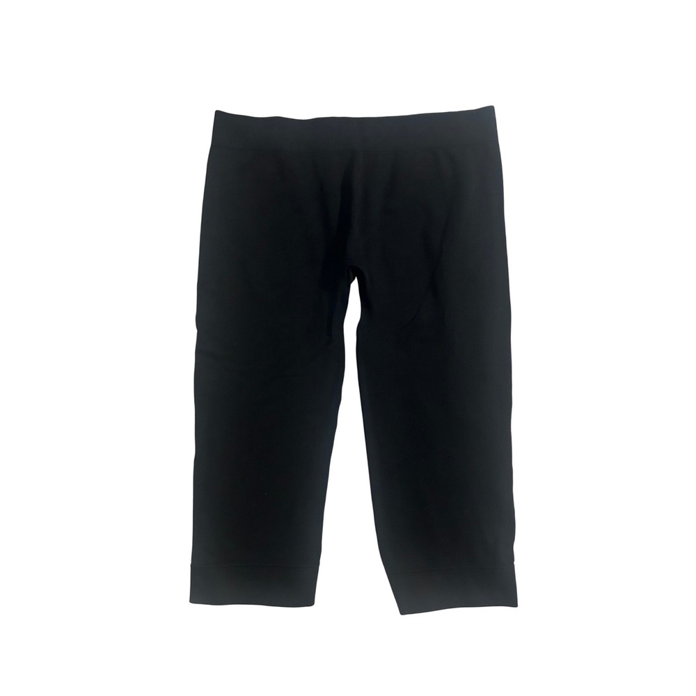 Black Knee Length Leggings‎ Women M/L Seamless Cropped Activewear